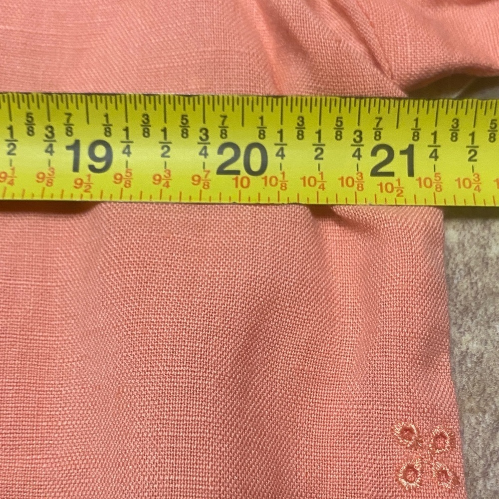 Chelsea Studio Medium Linen-Cotton Blend Top in Peach - Picture 9 of 14